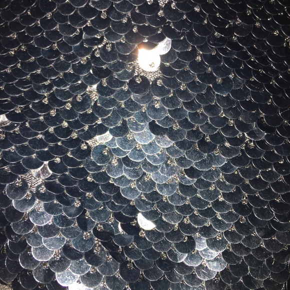 Woman’s Slippers black and silver sequin - Picture 8 of 12